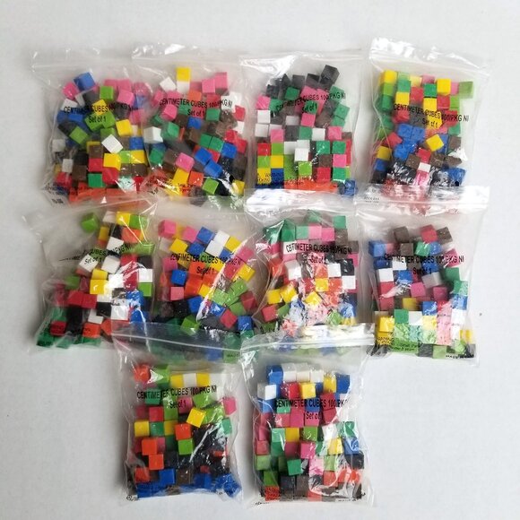 Math Centimeter Cubes 1000pc Learning Manipulatives Homeschool STEM Colors Count - Picture 1 of 4